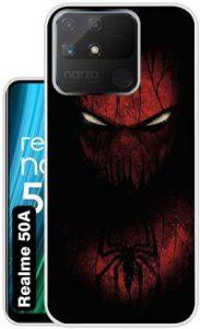 Case Club Back Cover for realme Narzo 50A (Black, Grip Case, Silicon)