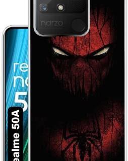 Case Club Back Cover for realme Narzo 50A (Black, Grip Case, Silicon)