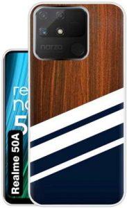 Case Club Back Cover for realme Narzo 50A (Brown, Grip Case, Silicon)