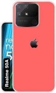 Case Club Back Cover for realme Narzo 50A (Pink, Grip Case, Silicon)