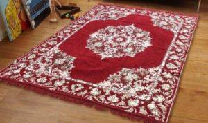 new trends Red Cotton Carpet (121 cm, X 183 cm, Rectangle)