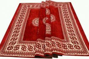 UMA Maroon Cotton Carpet (121 cm, X 183 cm, Rectangle)