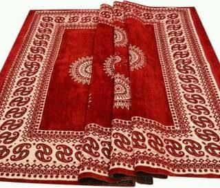 UMA Maroon Cotton Carpet (121 cm, X 183 cm, Rectangle)
