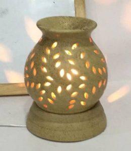 SuttaLife Indian Ceram Ceramic Tealight Holder (Brown, Pack of 1)