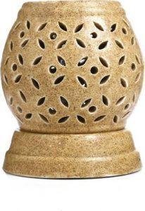 SuttaLife Beige Ceramic Electric Aroma Oil Burner Ceramic 1 - Cup Tealight Holder (Beige, Pack of 1)