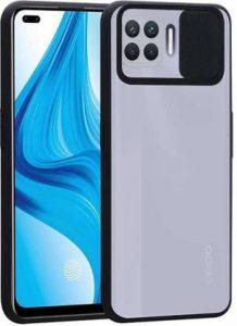 AS Back Cover for Oppo F17 Pro (Black, Camera Bump Protector, Silicon)