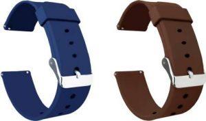 ACM Pack of 2 Watch Strap for Motorola Moto 360 46mm Smartwatch (Blue/Brown) Smart Watch Strap (Mullti Color)