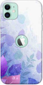 NDCOM Back Cover for iPhone 11 Logo Cut Leafs Printed (Multicolor, Hard Case)