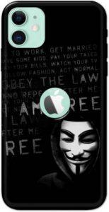 NDCOM Back Cover for iPhone 11 Logo Cut I Am Free Printed (Multicolor, Hard Case)