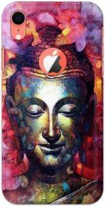 NDCOM Back Cover for iPhone XR Logo Cut Lord Budha Art Printed (Multicolor, Hard Case)