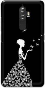 NDCOM Back Cover for Lenovo K8 Plus Butterfly Girl Printed (Multicolor, Hard Case)