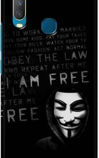 NDCOM Back Cover for Vivo Y17 I Am Free Printed (Multicolor, Hard Case)