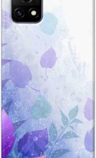 NDCOM Back Cover for Vivo Y72 5G Leafs Printed (Multicolor, Hard Case)