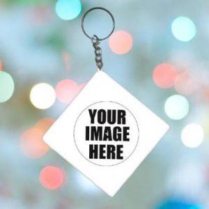 beautric personalized keychain for birthday,anniversary,office gift (5.1*5.1 cm) wooden Gift Wrapper (White)