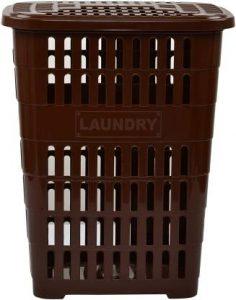 MIGGLO 50 L Brown Laundry Basket (Plastic)