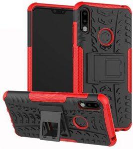 Glasgow Back Cover for Asus Zenfone Max Pro M2 (Red, Black, Rugged Armor)