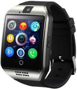 KRAZZY INDIA Kem GT08 silver smartwatch Smartwatch (Black Strap, Free Size)