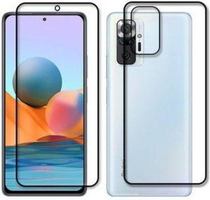 SOMAENTERPRISES Front and Back Tempered Glass for REDMI NOTE 10 PRO (Pack of 2)