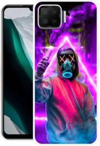 DESILOVE Back Cover for Oppo F17 (Multicolor, Grip Case, Silicon)
