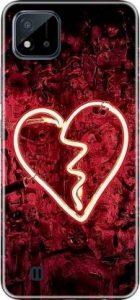 MobileYug Back Cover for REALME C20 (Red, 3D Case)