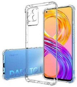 MobiWay Back Cover for Realme 8, Realme 8 pro (Transparent, Camera Bump Protector)
