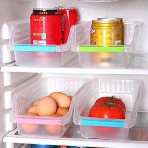 Maharaj Mall Plastic Fridge Space Saver Food Storage Organizer (Set of 2) - 5 L Plastic Fridge Container (Pack of 2, White)
