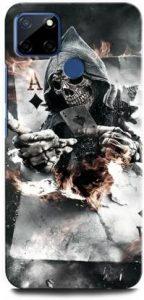 INTELLIZE Back Cover for Realme C12 RMX2189 SKULL, GAMES, ANIME, SKULL GRIM REAPER, BLACK SKULL GHOST (Multicolor, Hard Case)