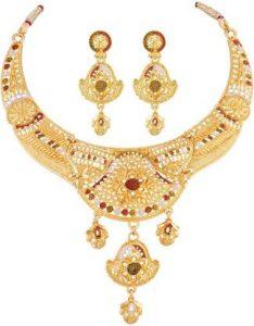 Alloy Jewel Set (Gold, Multicolor)