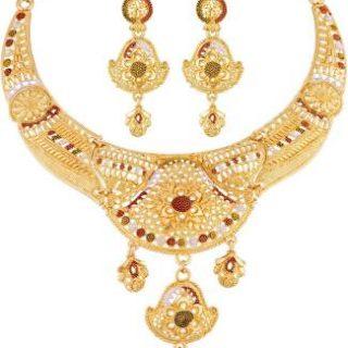 Alloy Jewel Set (Gold, Multicolor)