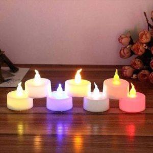 Vbhretail new 12P LED Tea(e) Lights Candles – 7 Color Changing Candle (Multicolor, Pack of 12)
