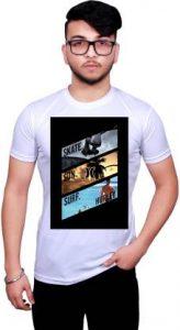 Printed Men White T-Shirt