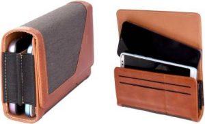 HITFIT Pouch for Poco M4 Pro 5G / Redmi 10 / Redmi 10C / Redmi Note 10 Lite (Brown)