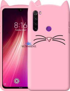 SUNSHINE Back Cover for Redmi note 8 (Pink, Flexible)