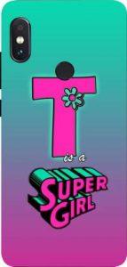 LIKELOOK Back Cover for Mi Redmi Note 5 Pro ( T Supergirl, T letter, T ) (Multicolor, Shock Proof)