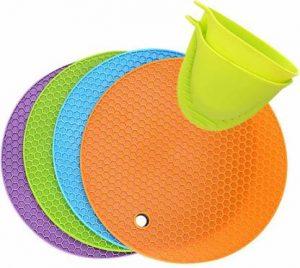 Nohunt Multicolor Silicon Kitchen Linen Set (Pack of 6)