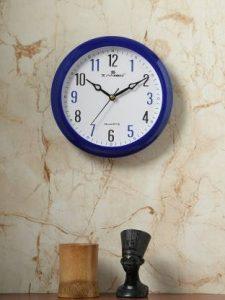 Zanibo Analog 19 cm X 19 cm Wall Clock (Blue, With Glass, Standard)
