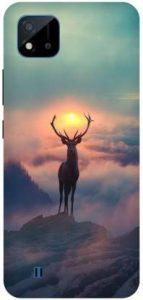 Bluvver Back Cover for Realme C20,RMX3061, Printed Animal Deer Back Cover (Multicolor, Hard Case)