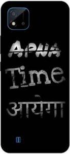 Bluvver Back Cover for Realme C20,RMX3061, Printed Apna Time Ayega Back Cover (Multicolor, Hard Case)