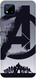 Bluvver Back Cover for Realme C20,RMX3061, Printed Avengers Logo Back Cover (Multicolor, Hard Case)