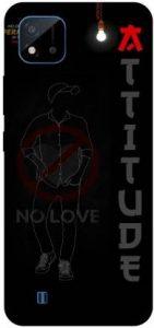 Bluvver Back Cover for Realme C20,RMX3061, Printed Attitude, No Love, Image Back Cover (Multicolor, Hard Case)