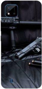 Bluvver Back Cover for Realme C20,RMX3061, Printed Army Pistol Gun Weapon Back Cover (Multicolor, Hard Case)