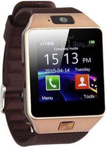 Sportzee DZ09 Smartwatch (Brown Strap, Regular)