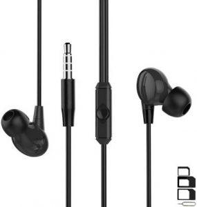 ShopsGeniune Headphone Accessory Combo for Oppo F5, Oppo F5 Youth, Oppo F3, Oppo A57, Oppo F1s, Oppo A83, Oppo A37, Oppo F3 Plus Earphones Original Like Headsets In-Ear Headphones Wired Stereo Bass Head Earbuds Hands-free With Mic, 3.5mm Jack (Black)