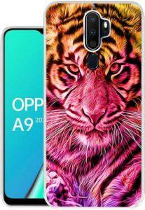 Snazzy Back Cover for Oppo A9 2020 (Multicolor, Grip Case, Silicon)