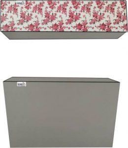 wellhome decor Furnishing Air Conditioner Cover (Width: 115 cm, White & Red)