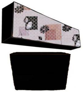 KingMatters Air Conditioner Cover (Width: 120 cm, Black, Grey)