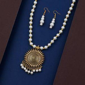 Alloy Jewel Set (White, Gold)
