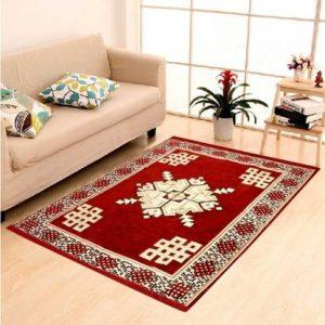 The Fortune Savoy Maroon Cotton Carpet (121 cm, X 183 cm, Rectangle)