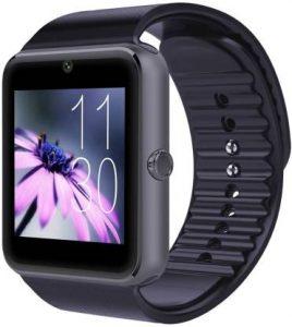 Bastex BTXGT08 - Black phone Smartwatch (Black Strap, Free Size)
