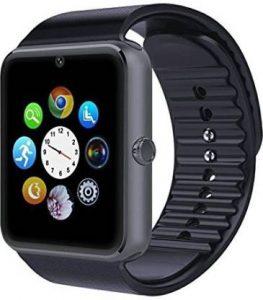 Diamoda GT08 Smartwatch (Black Strap, Regular)